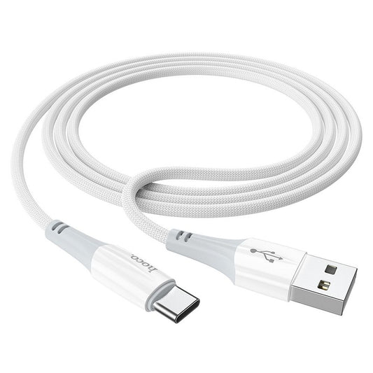 Cabo de Dados e Carregamento USB-A - USB-C HOCO X70, 60W, 1m, Branco