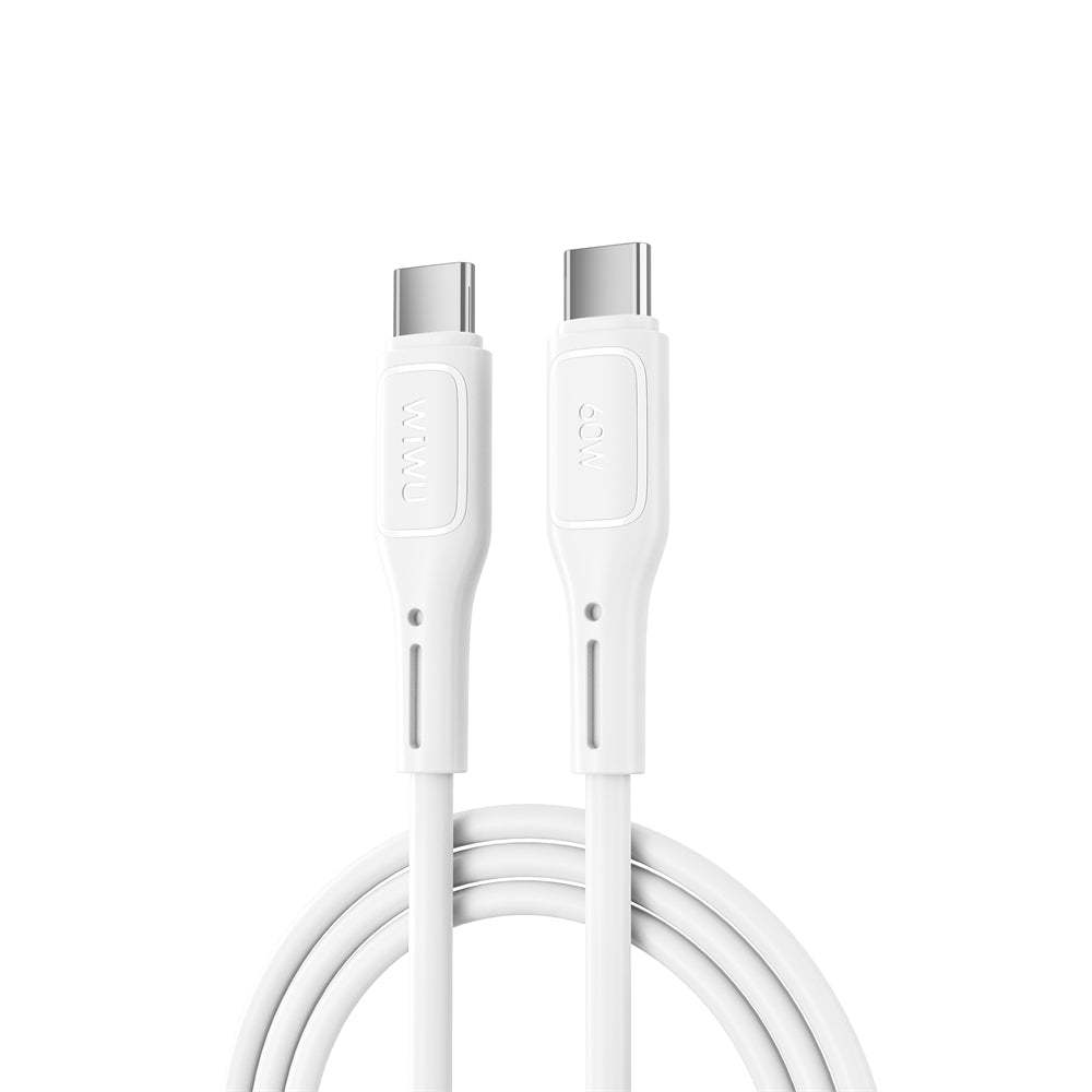USB-C - Cabo de carregamento e dados USB-C WiWu Wi-C043E Starlink, 60W, 1m, Branco