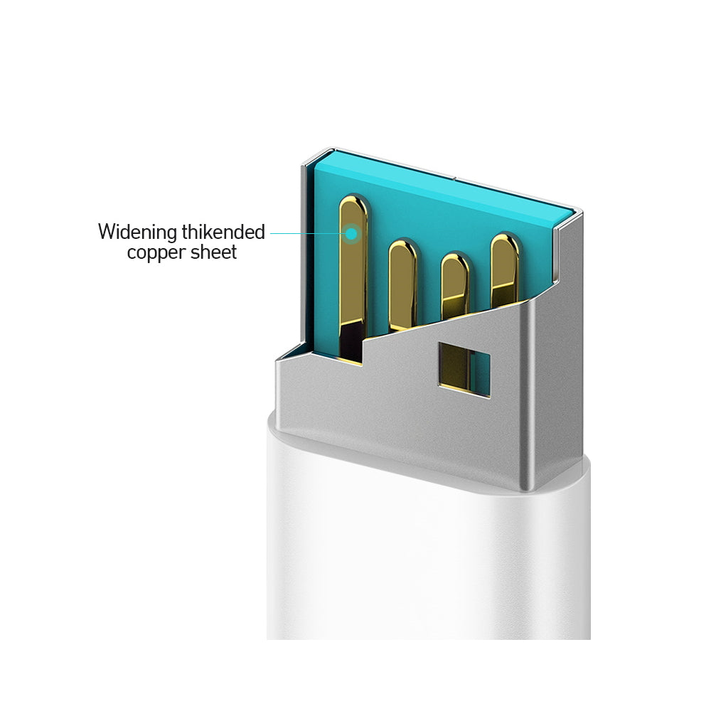 Cabo de Dados e Carregamento USB-A - Lightning BWOO X172L, 15W, 1m, Branco