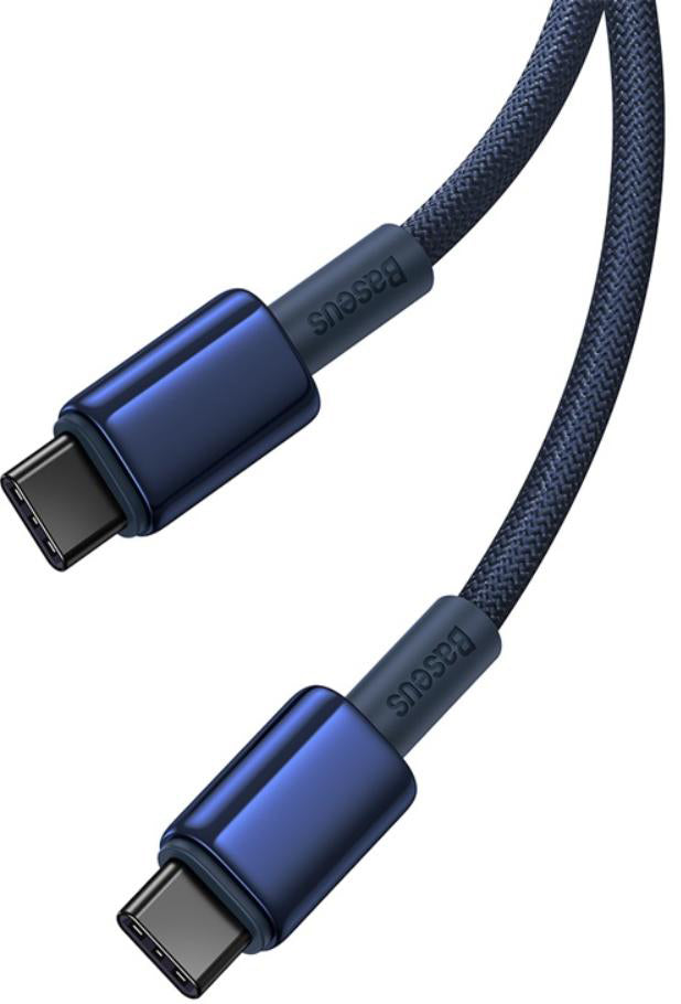 Cabo de Dados e Carregamento USB-C - USB-C Baseus Tungsten Gold, 100W, 1m, Azul-marinho P10319800321-03
