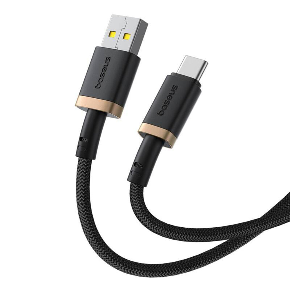Cabo de Dados e Carregamento USB-A - USB-C Baseus Dura Series, 60W, 2m, Dourado P10377802U01-02