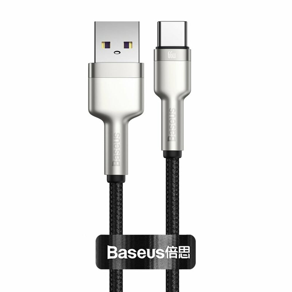 Cabo de Dados e Carregamento USB-A - USB-C Baseus Cafule Metal Series, 66W, 2m, Preto CAKF000201