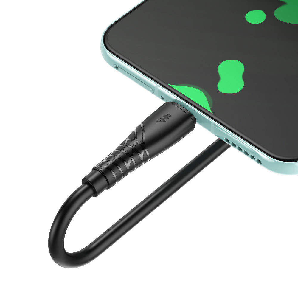 Cabo de Dados e Carregamento USB-A - USB-C BWOO BO-X318C, 27W, 1m, Preto