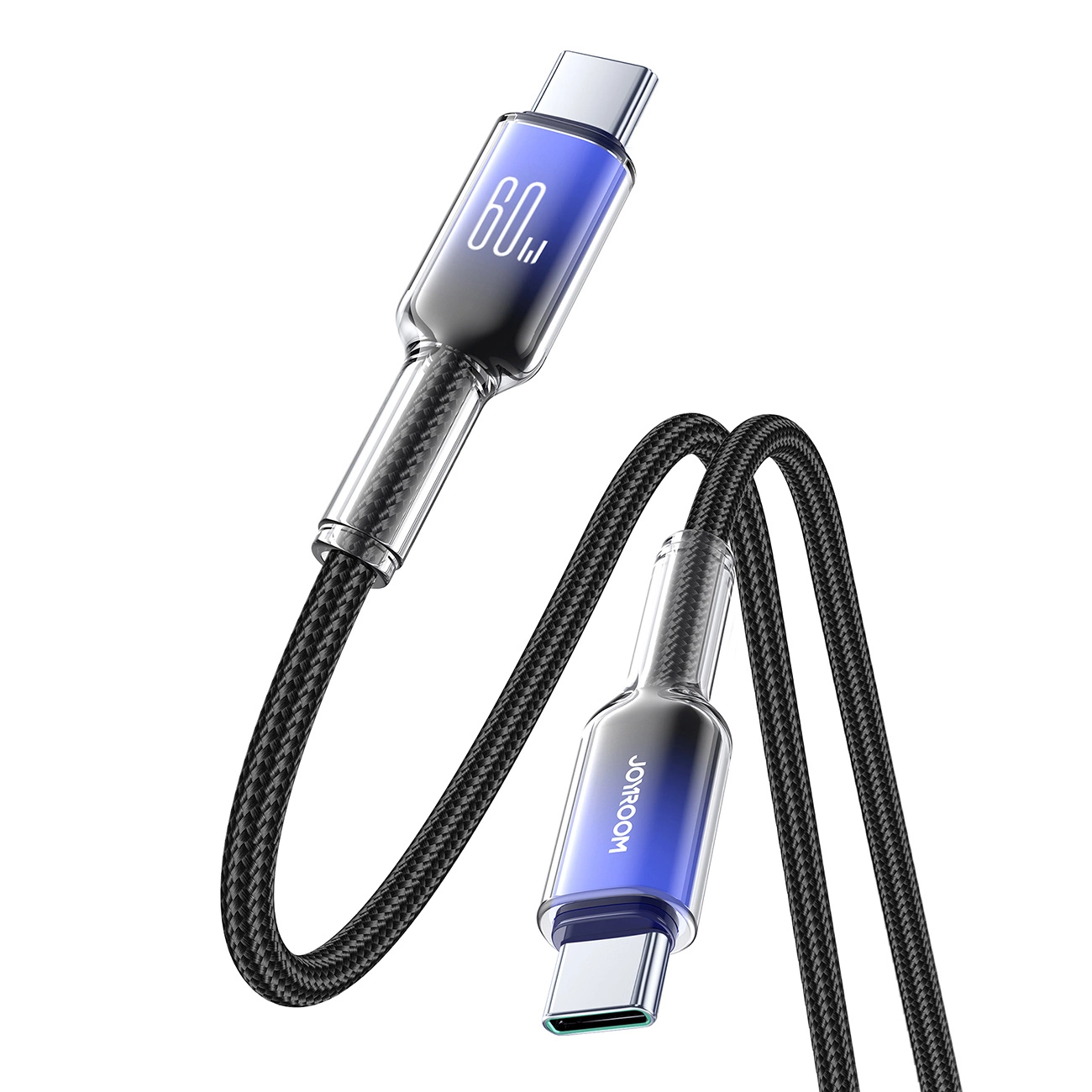 Cabo de Dados e Carregamento USB-C - USB-C Joyroom S-A42, 60W, 1.2m, Preto