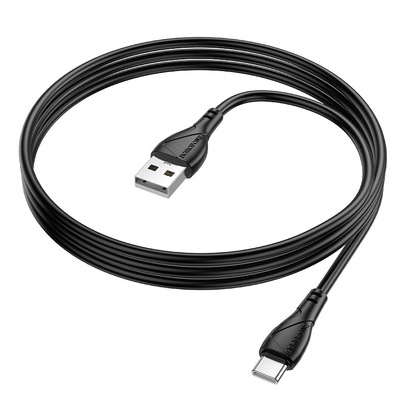 Cabo de Dados e Carregamento USB-A - USB-C Borofone BX121 Energy, 18W, 1m, Preto