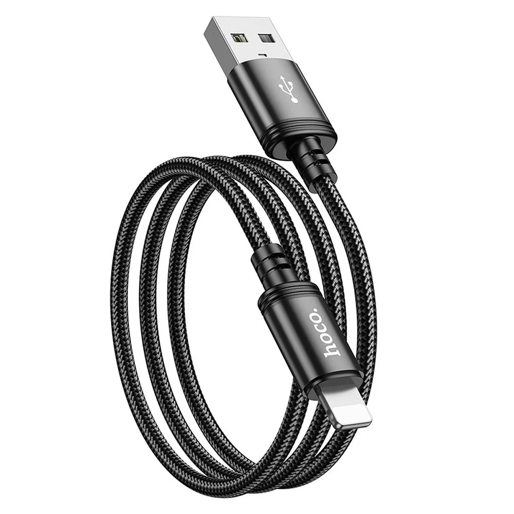 Cabo de Dados e Carregamento USB-A - Lightning HOCO X89, 18W, 1m, Preto