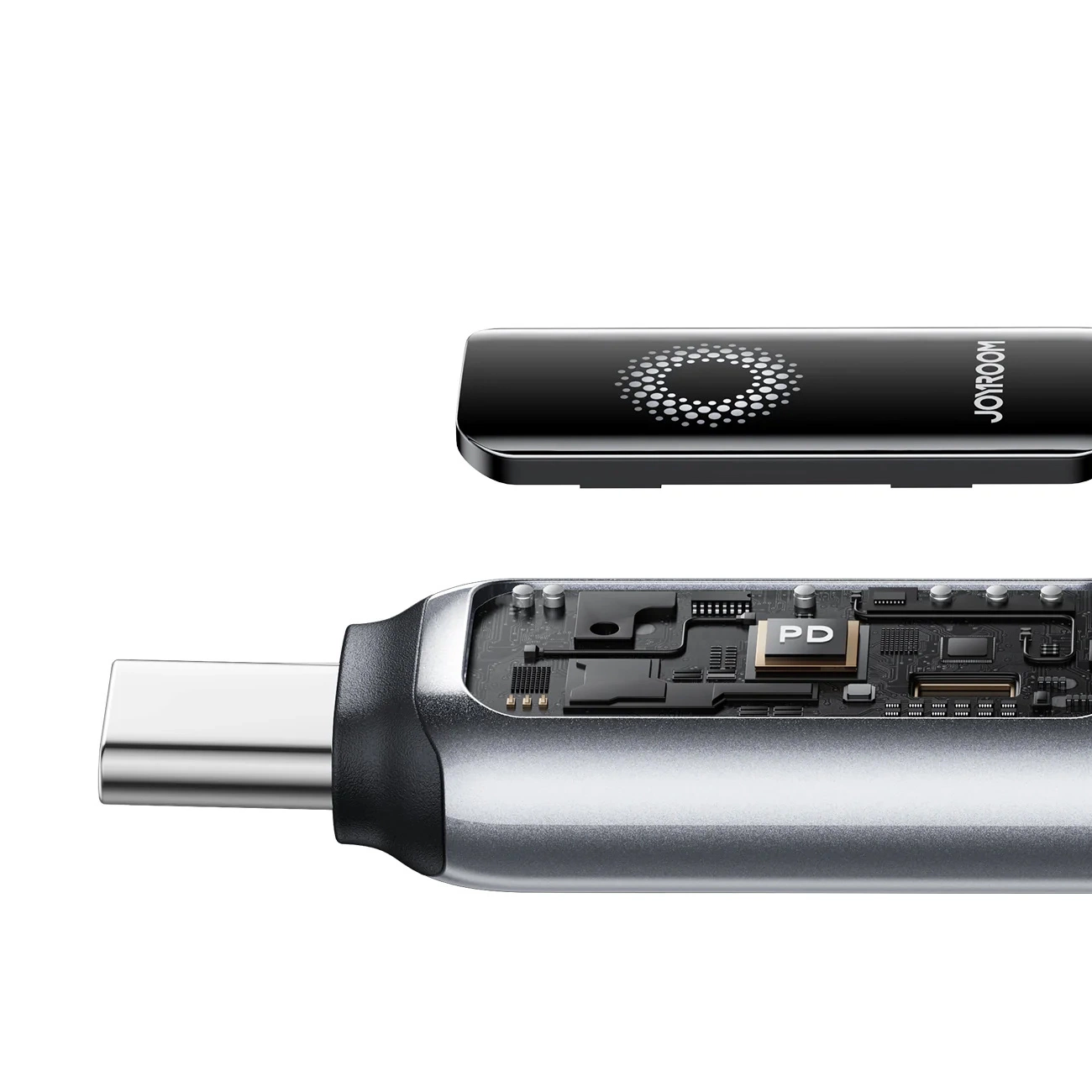 Cabo de Dados e Carregamento USB-C - Lightning Joyroom S-A55 StarFlight Display, 30W, 1.2m, Preto