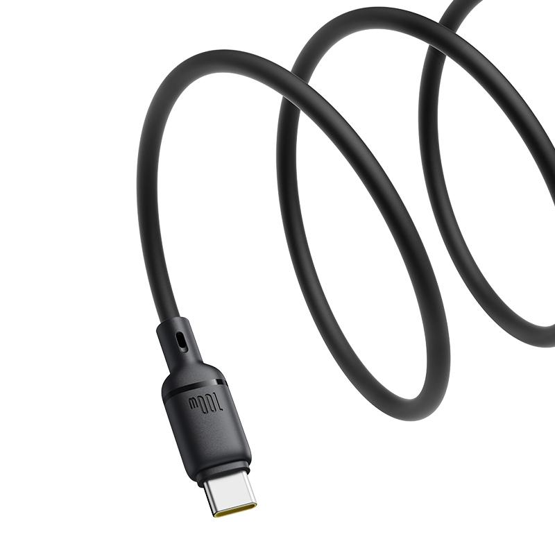 Cabo de Dados e Carregamento USB-A - USB-C Baseus Silky, 100W, 1m, Preto P10377703113-00