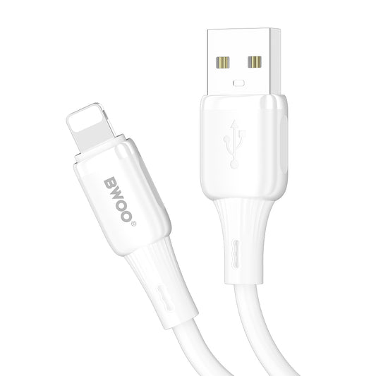 Cabo de Dados e Carregamento USB-A - Lightning BWOO X329L, 15W, 1m, Branco