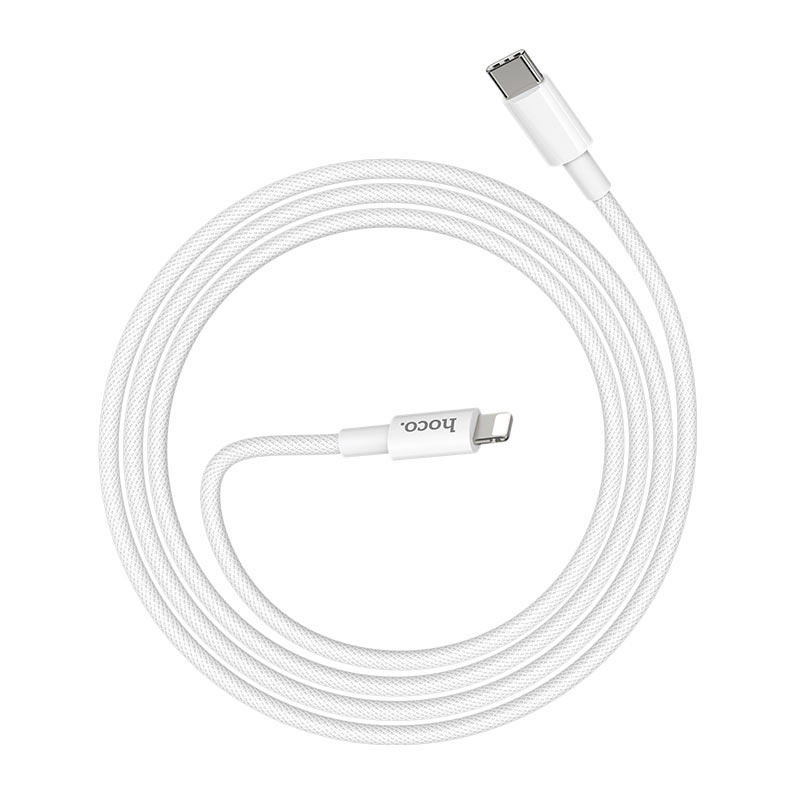 Cabo de Dados e Carregamento USB-C - Lightning HOCO X56, 20W, 1m, Branco