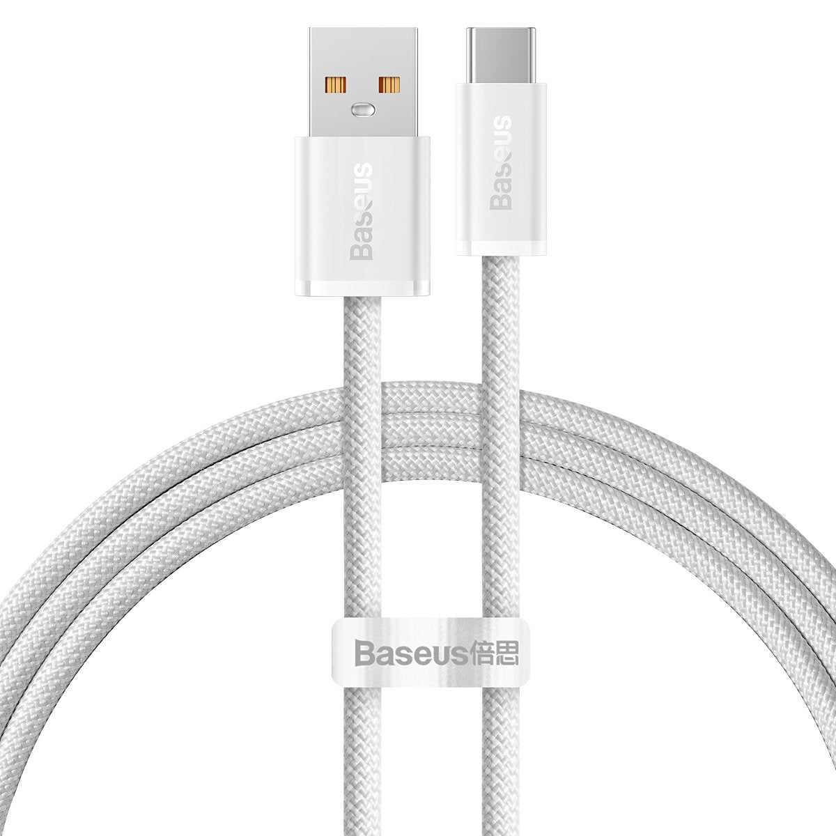 Cabo de Dados e Carregamento USB-A - USB-C Baseus Dynamic Series, 100W, 1m, Branco CALD000602