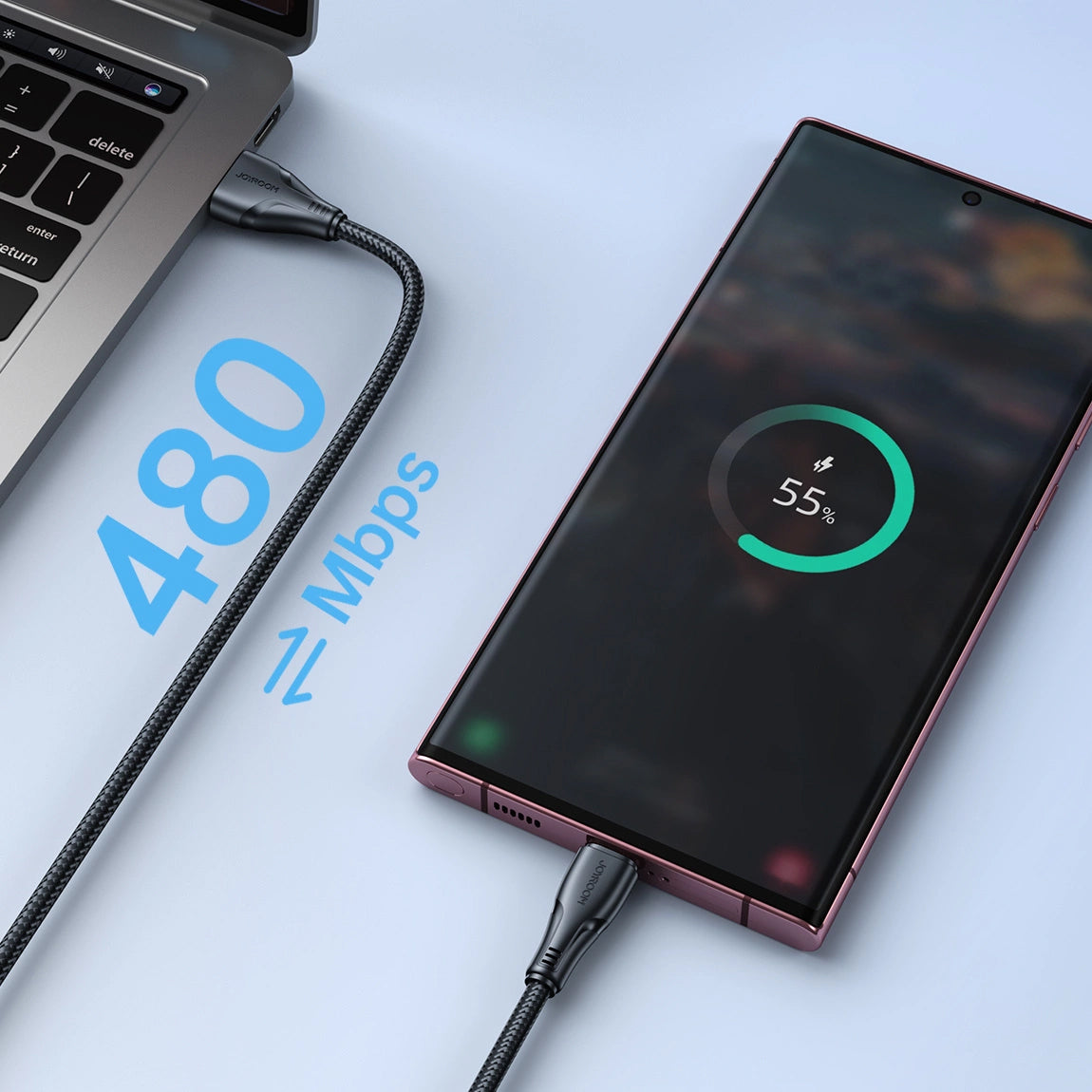 Cabo de Dados e Carregamento USB-A - USB-C Joyroom S-A11, 18W, 1.2m, Preto