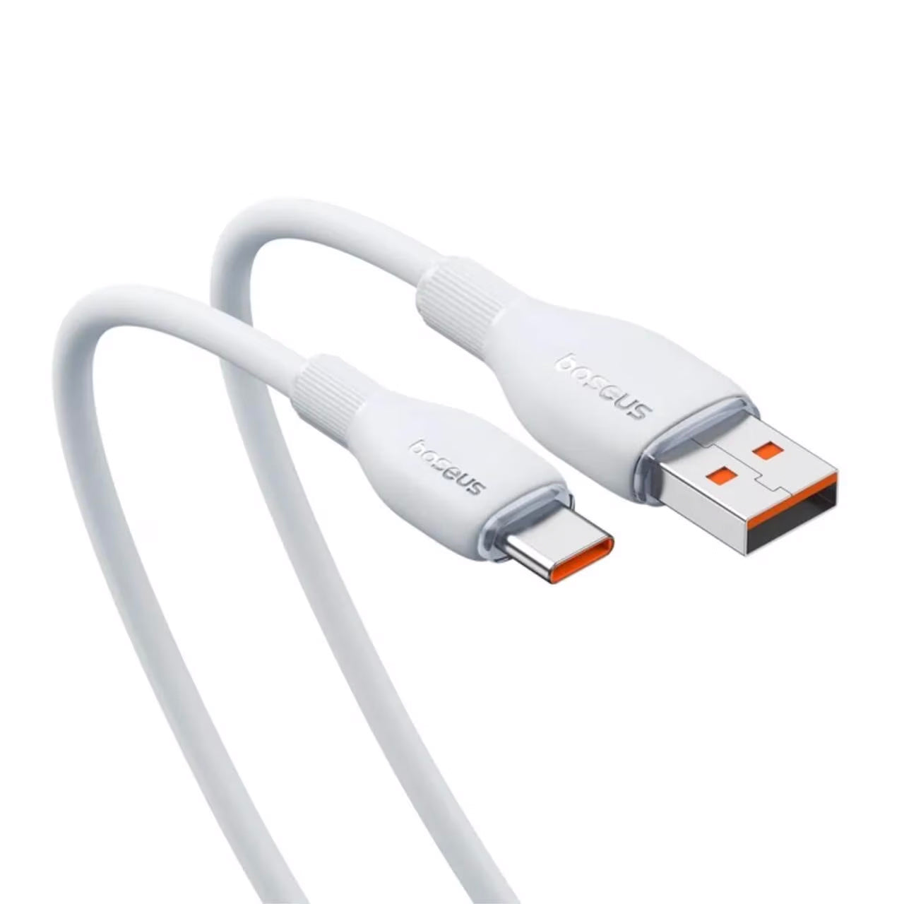 Cabo de Dados e Carregamento USB-A - USB-C Baseus Pudding, 100W, 2m, Branco P10355703221-01