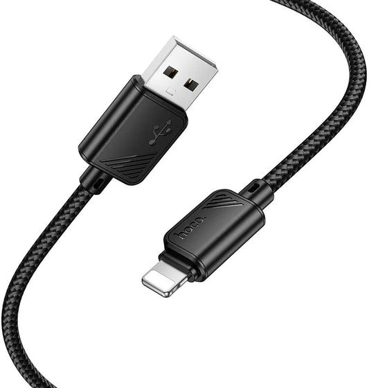 Cabo de Dados e Carregamento USB-A - Lightning HOCO X113, 18W, 1m, Preto