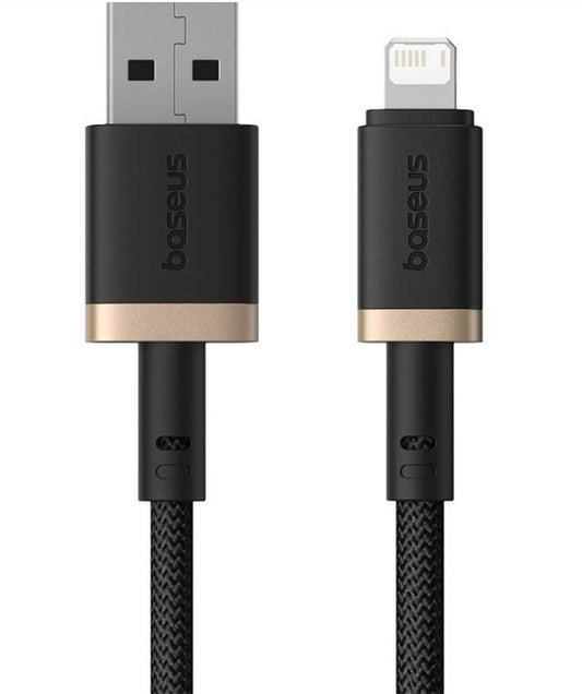 Cabo de Dados e Carregamento USB-A - Lightning Baseus Dura Series, 18W, 2m, Dourado P10377801U01-02