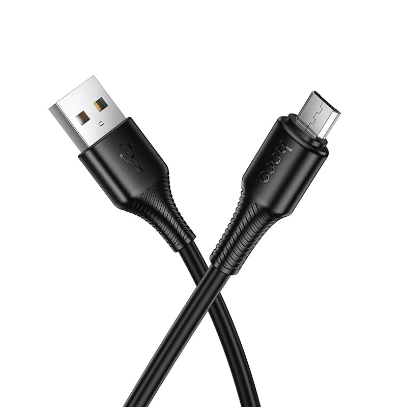 Cabo de Dados e Carregamento USB-A - microUSB HOCO X120, 18W, 1m, Preto