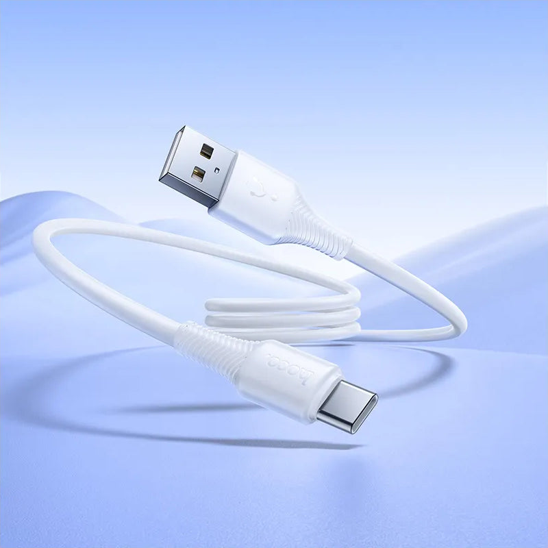 Cabo de Dados e Carregamento USB-A - USB-C HOCO X120, 60W, 1m, Branco