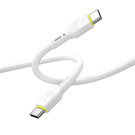 Cabo de Dados e Carregamento USB-C - USB-C WiWu Wi-C034, 60W, 1.2m, Branco