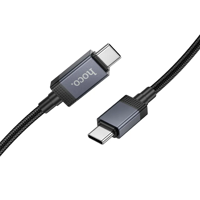 Cabo de Dados e Carregamento USB-C - USB-C HOCO X118 Display, 60W, 1m, Preto