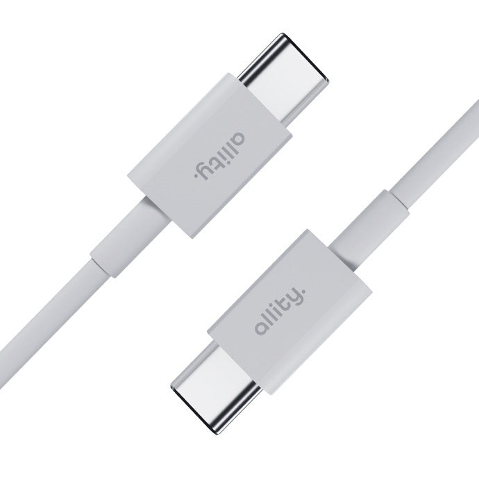 Cabo de Dados e Carregamento USB-C - USB-C Allity. AUC-03, 100W, 2m, Branco