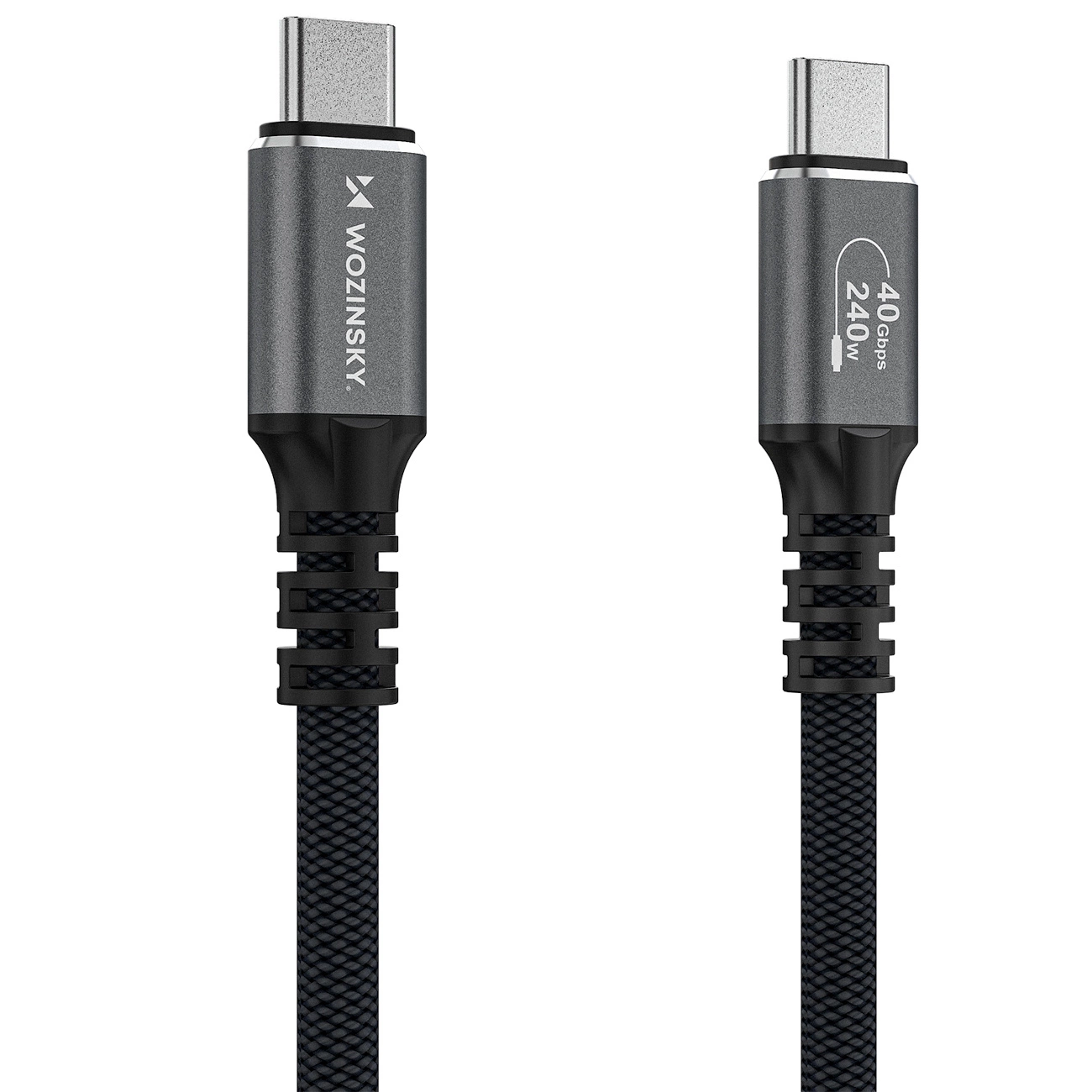 Cabo de Dados e Carregamento USB-C - USB-C WZK WPS-UY42S, 240W, 2m, Preto