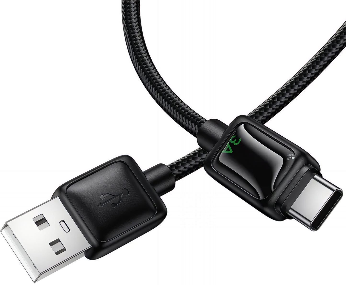 Cabo de Dados e Carregamento USB-A - USB-C HOCO U146, 36W, 1.2m, Preto
