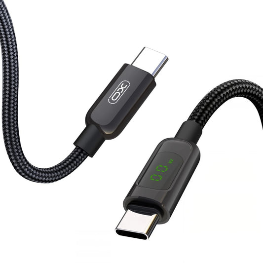 USB-C Data and Charging Cable - USB-C XO Design NB-Q203B Display, 60W, 1m, Black