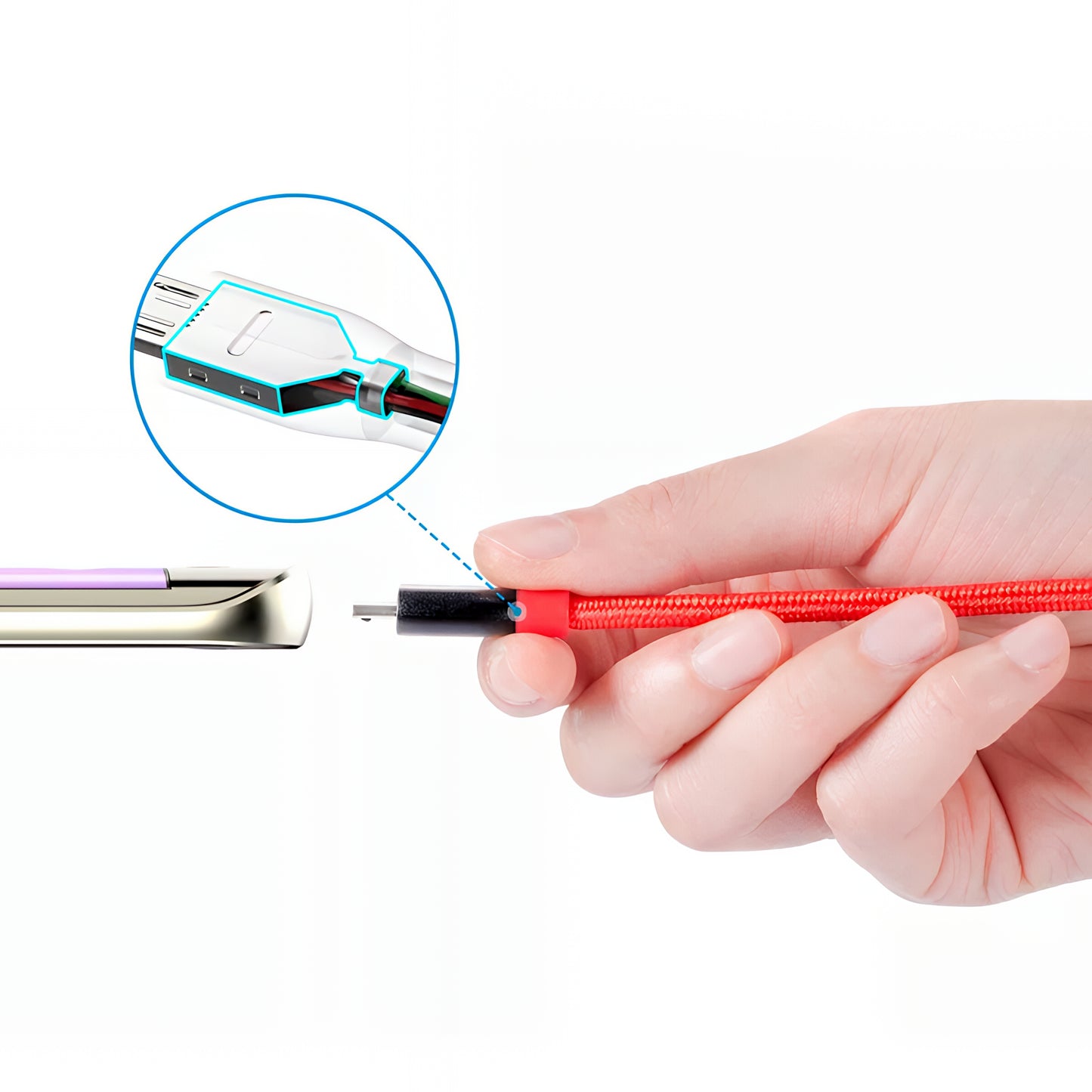 Cabo de Dados e Carregamento USB-A - microUSB Anker PowerLine+, 18W, 0.91m, Vermelho A8142G91