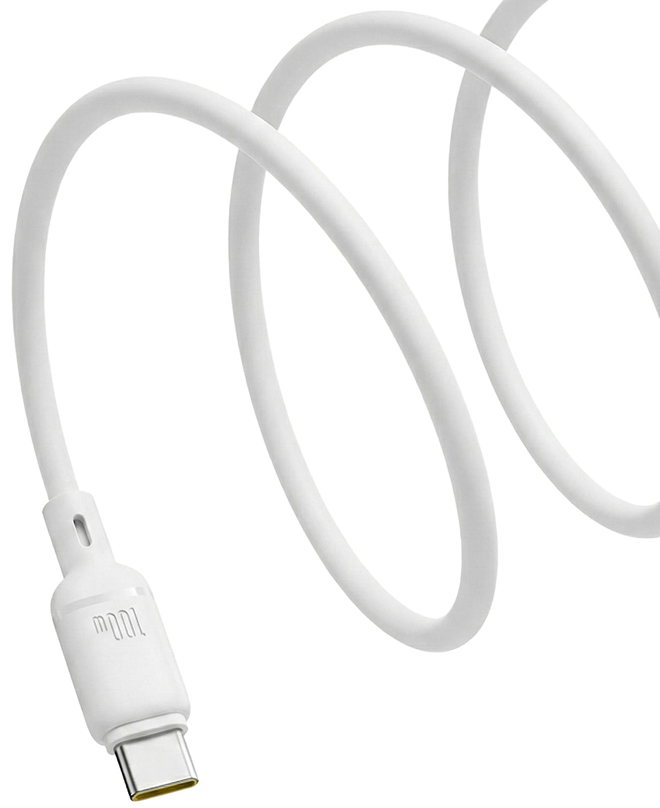 Cabo de Dados e Carregamento USB-C - USB-C Baseus Silky, 100W, 1m, Branco P10377704213-00