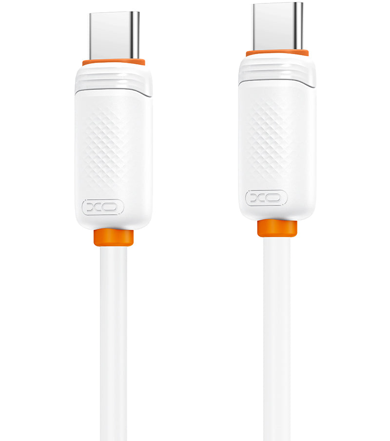 Cabo de Dados e Carregamento USB-C - USB-C XO Design NB-Q302B, 60W, 1m, Branco