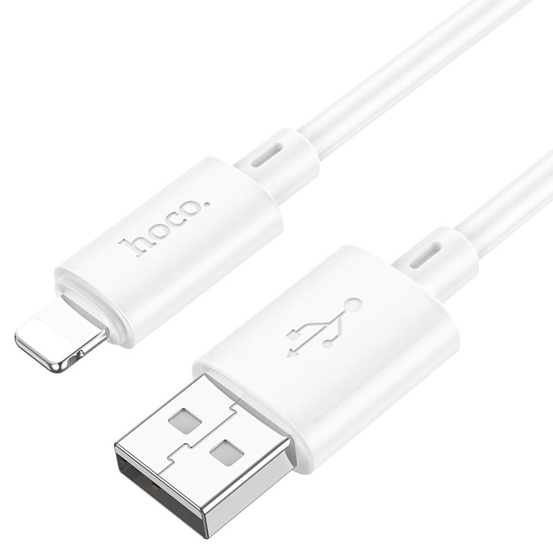 Cabo de Dados e Carregamento USB-A - Lightning HOCO X88, 18W, 2m, Branco