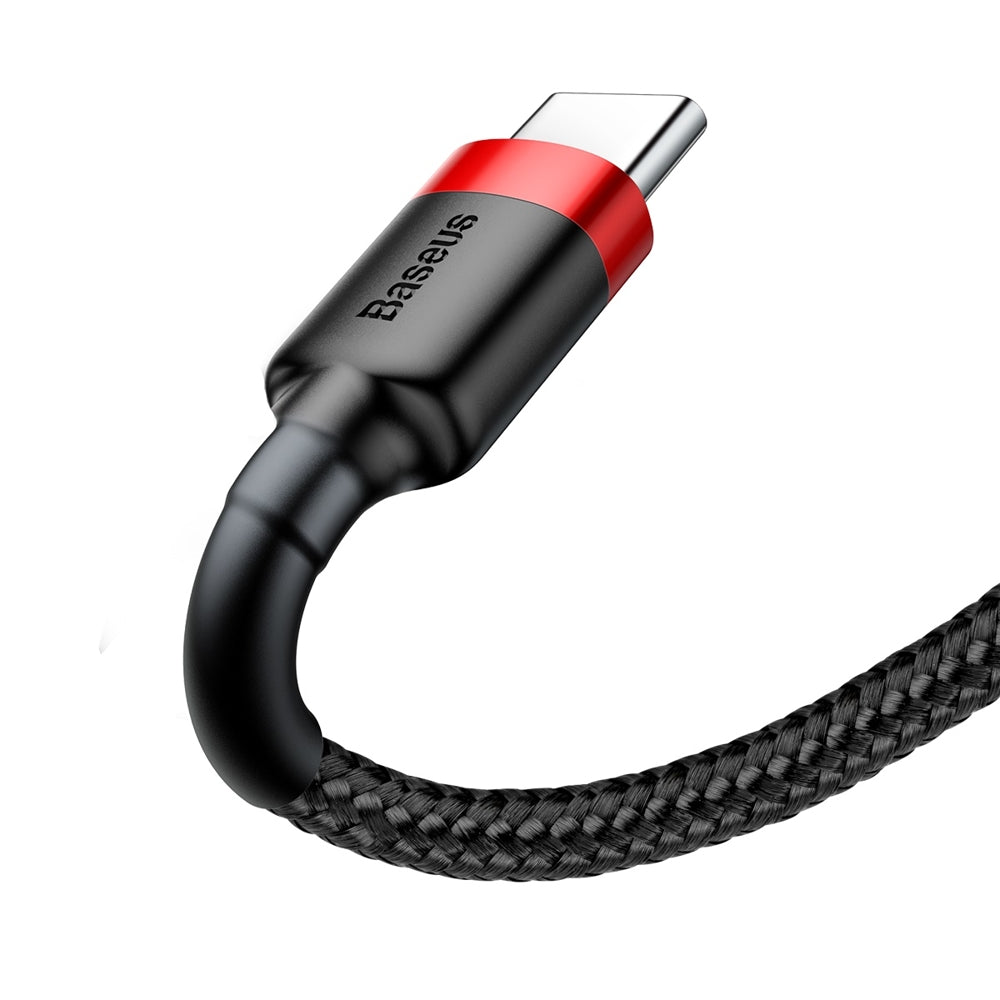 Cabo de Dados e Carregamento USB-A - USB-C Baseus Cafule, 60W, 0.5m, Vermelho CATKLF-A91