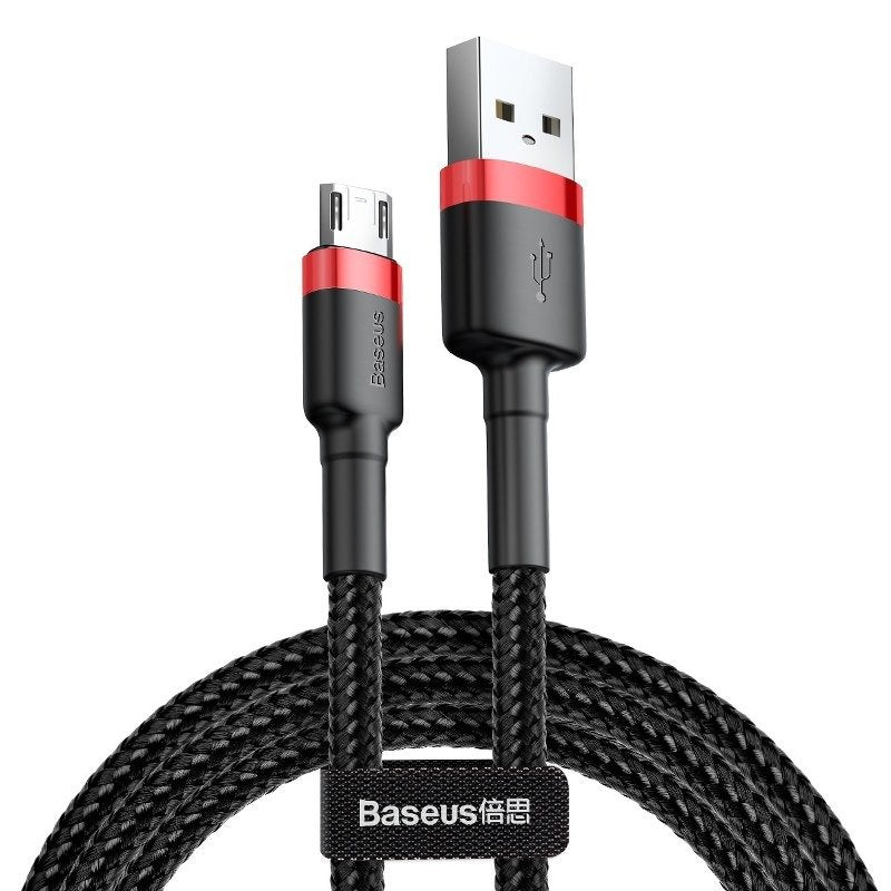 Cabo de carregamento e dados USB-A - microUSB Baseus Cafule, 18W, 3m, vermelho CAMKLF-H91