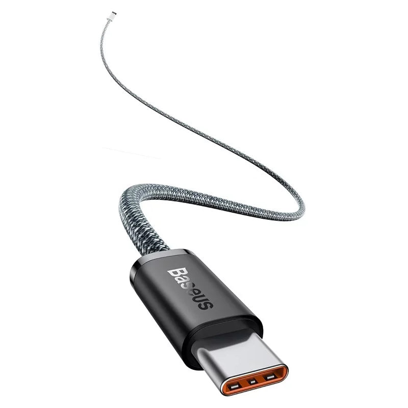 Cabo de Dados e Carregamento USB-C - USB-C Baseus Dynamic Series, 100W, 1m, Cinza CALD000216