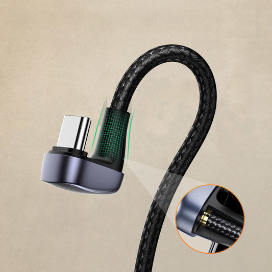 Cabo de carregamento e transmissão de dados USB-A - USB-C UGREEN US311 angular, 18W, 1m, cinzento