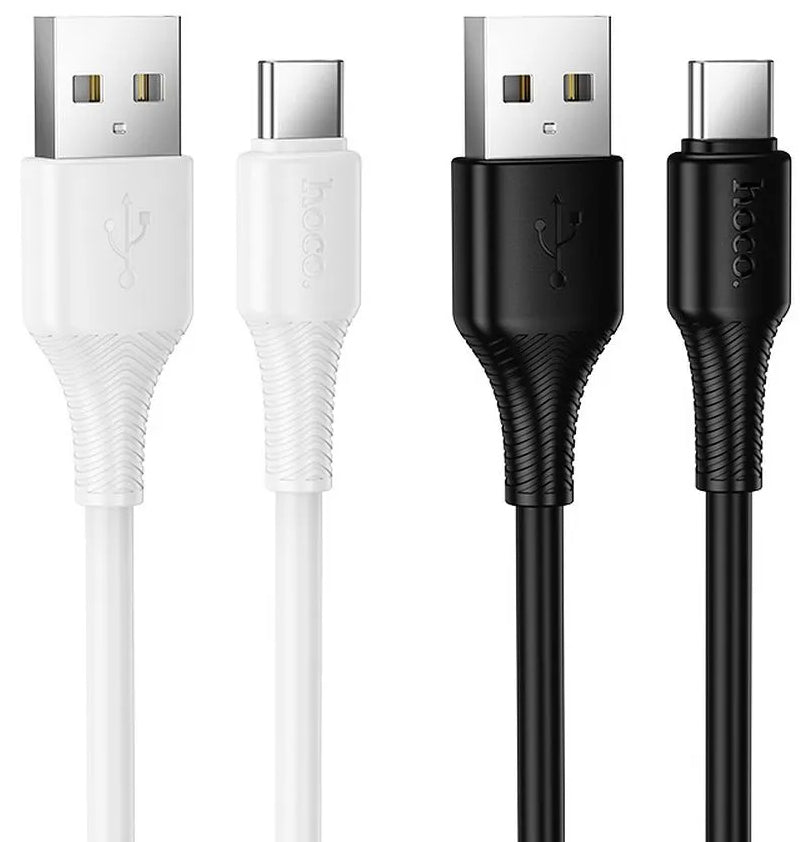 Cabo de Dados e Carregamento USB-A - USB-C HOCO X120, 60W, 1m, Branco