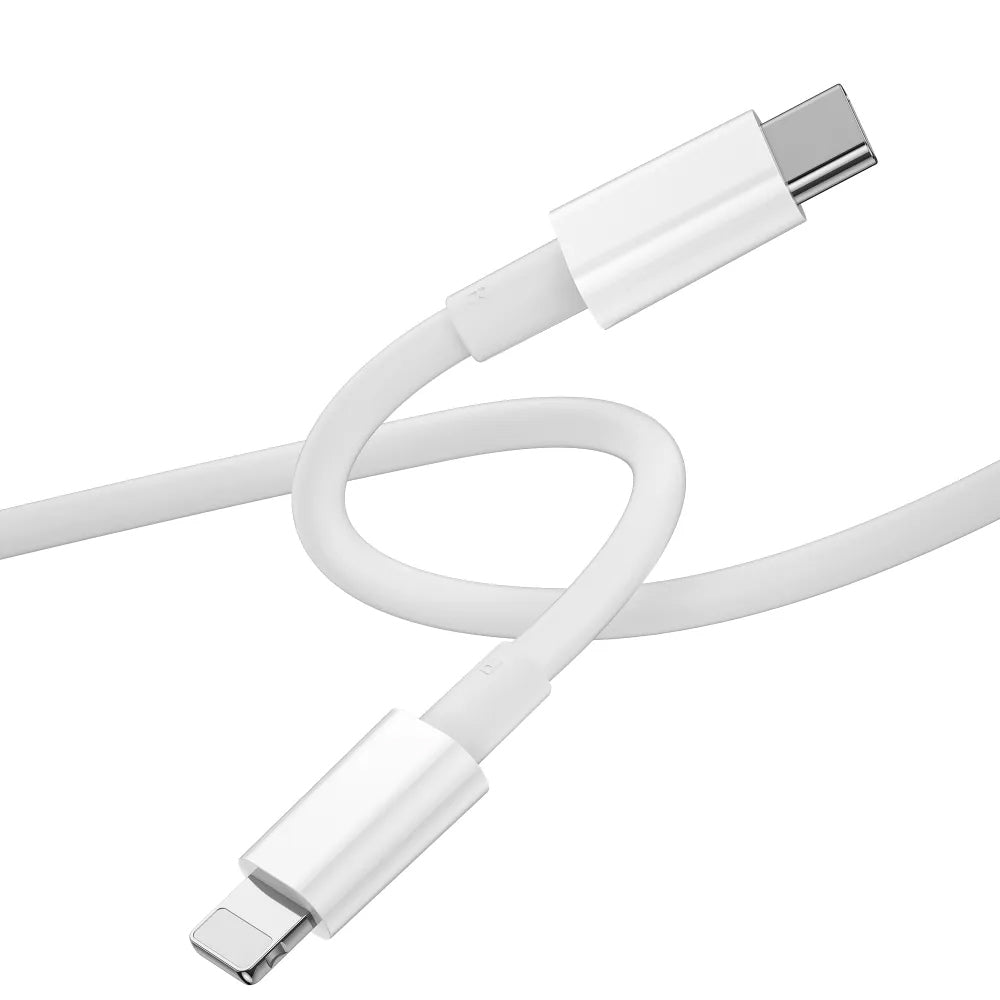 Cabo de Dados e Carregamento USB-C - Lightning WiWu Wi-C008, 30W, 1.2m, Branco