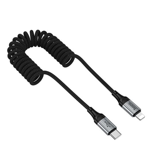 Cabo de Dados e Carregamento USB-C - Lightning HOCO X121, 27W, 1.5m, Preto