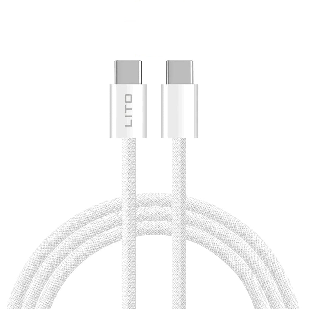 Cabo de Dados e Carregamento USB-C - USB-C Lito LD04CC, 60W, 2m, Branco