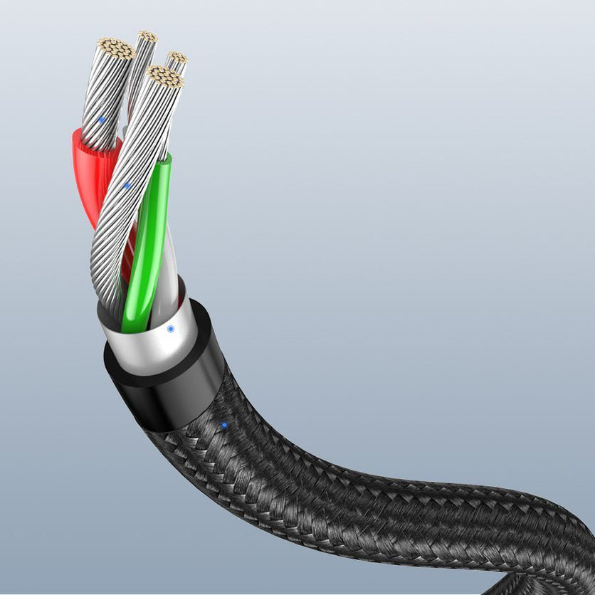 Cabo de carregamento e dados USB-A para USB-C UGREEN US284 angular, 60W, 1m, cinzento