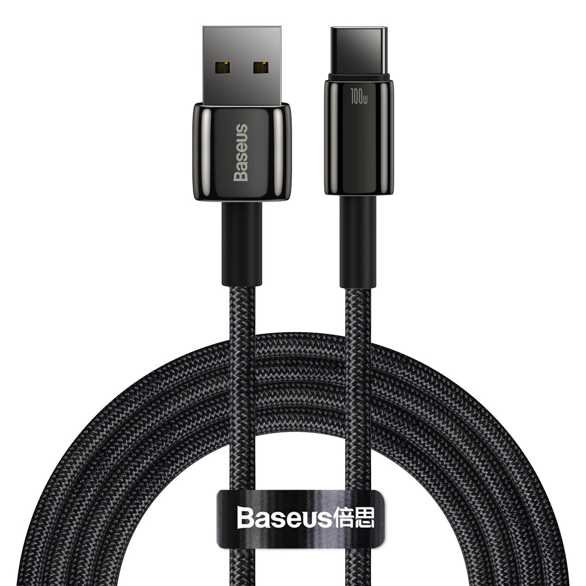 Base USB-A para USB-C em ouro de tungsténio, 100 W, 2 m, preto CAWJ00010101