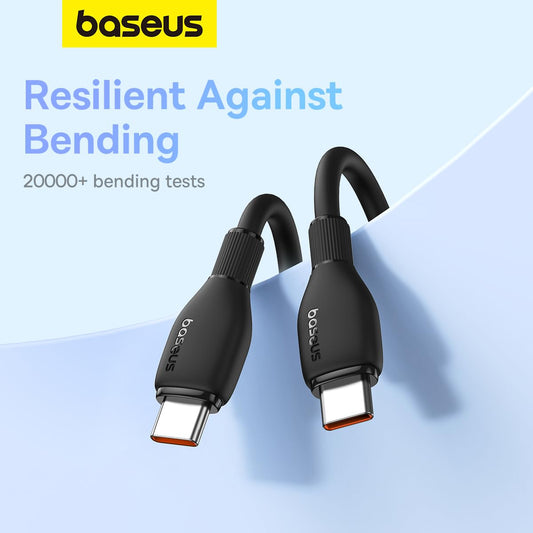 Cabo de Dados e Carregamento USB-C - USB-C Baseus Pudding, 100W, 2m, Preto P10355702111-01