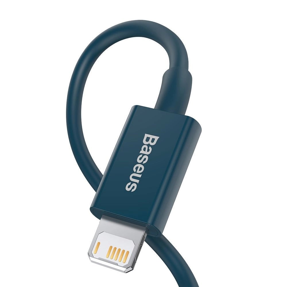 Cabo de carregamento e dados USB-A - Lightning Baseus Superior Series, 20W, 1m, Azul CALYS-A03