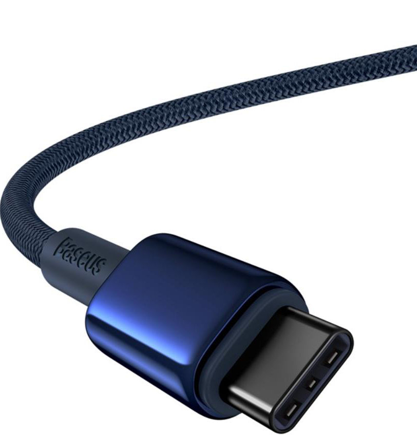 Cabo de Dados e Carregamento USB-C - USB-C Baseus Tungsten Gold, 100W, 1m, Azul-marinho P10319800321-03