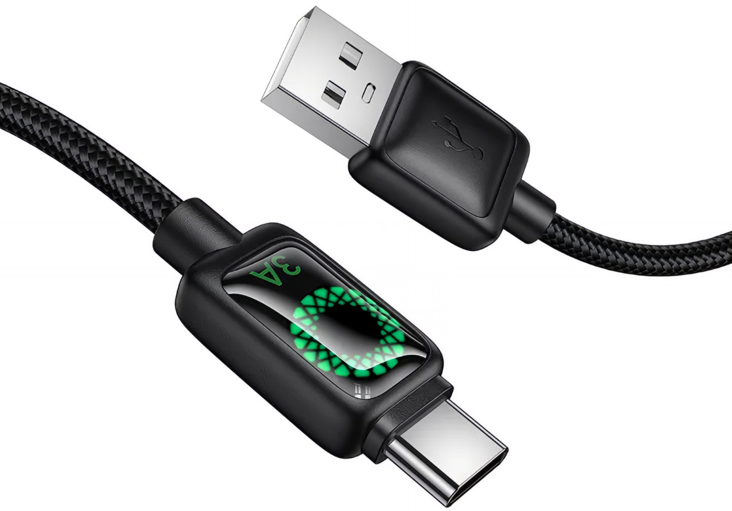 Cabo de Dados e Carregamento USB-A - USB-C HOCO U146, 36W, 1.2m, Preto