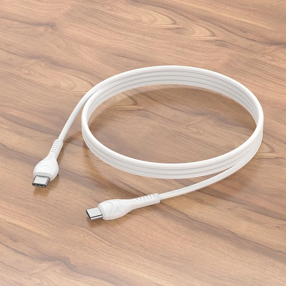 Cabo de Dados e Carregamento USB-C - USB-C HOCO X37, 60W, 1m, Branco