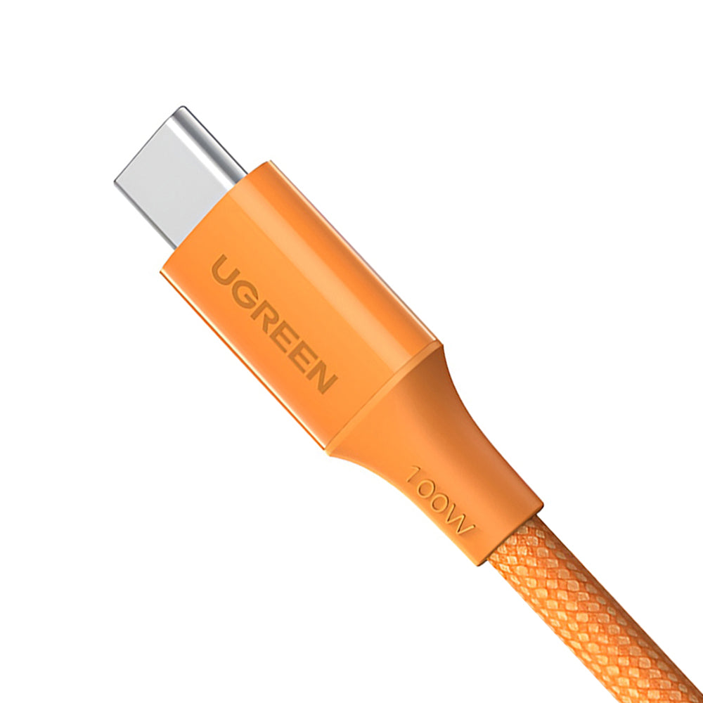 Cabo de Dados e Carregamento USB-C - USB-C UGREEN L502, 100W, 1m, Laranja