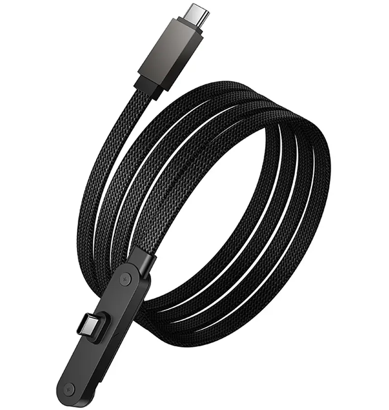 Cabo de Dados e Carregamento USB-C - USB-C HOCO U150 Exquisite, 60W, 1,2m, Preto