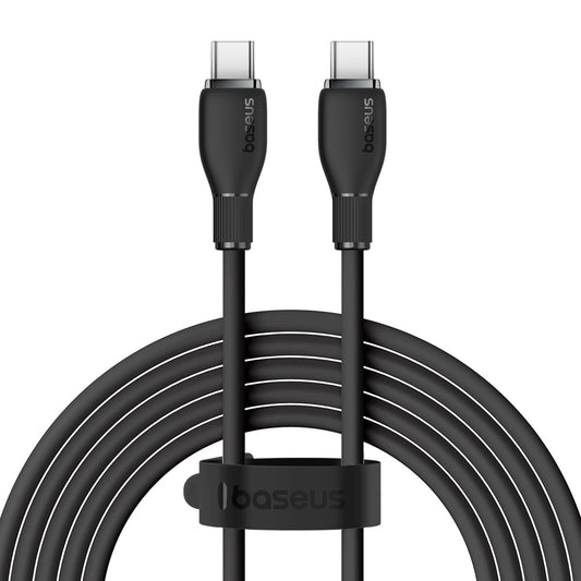 Cabo de Dados e Carregamento USB-C - USB-C Baseus Pudding, 100W, 2m, Preto P10355702111-01