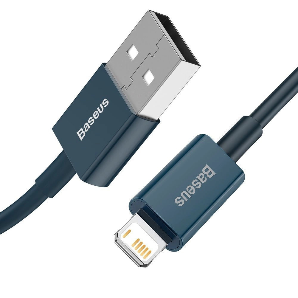 Cabo de carregamento e dados USB-A - Lightning Baseus Superior Series, 20W, 1m, Azul CALYS-A03